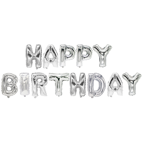 BALON FOLIJA SET, HAPPY BIRTHDAY, SREBRNA mali ali online prodavnica online prodaja internet kupovina