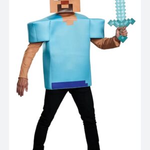 Minecraft kocka – dečiji kostim za gejmersku zabavu – prikaz kostima