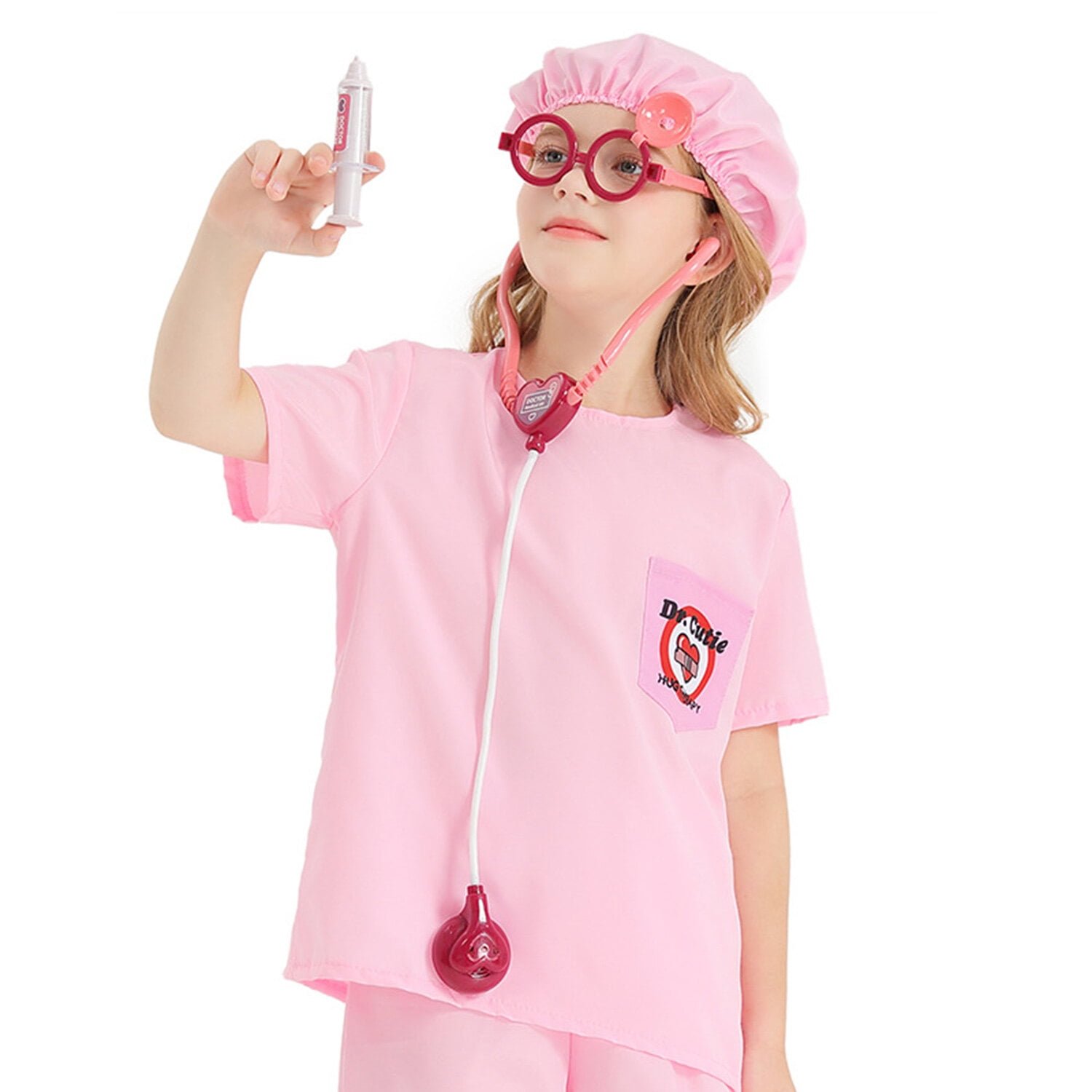 Roze doktorka kostim – dečiji medicinski komplet bez mantila – dodatni prikaz 3