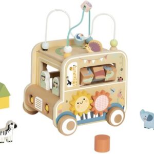 Tooky Toy drveno vozilo sa aktivnostima i životinjama – fotografija 1