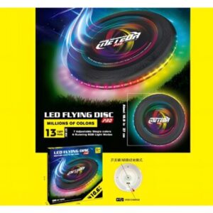 Leteći disk sa LED osvetljenjem i USB punjenjem – fotografija 1