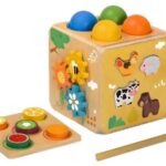 Tooky Toy drvena kocka sa aktivnostima Farma – fotografija 1