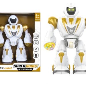 Belo-zlatni robot Super Robot sa svetlom i muzikom – fotografija 1