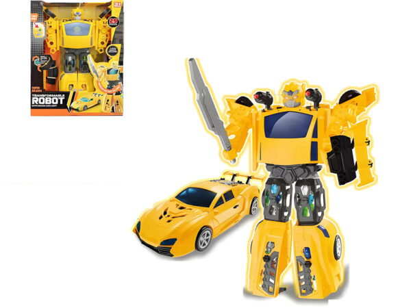 Žuti transformer automobil i robot 2 u 1 – fotografija 1